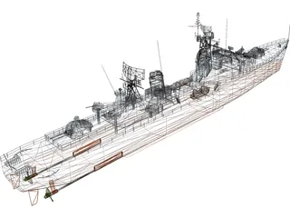 Destroyer Friesland (1958) 3D Model preview