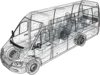 Mercedes-Benz Microbus 3D Model preview