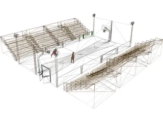 Basketball Court 3D Model preview