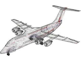 British Aerospace BAe 146 Statesman 3D Model preview