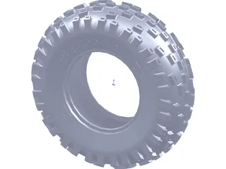 Tire 12x6 inch 3D Model preview