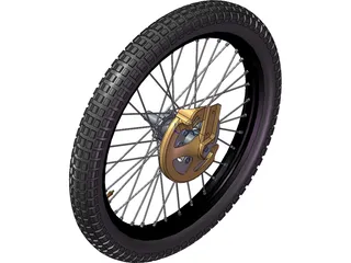 Wheel Bike Front 3D Model preview