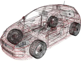 Fiat Punto 3D Model preview