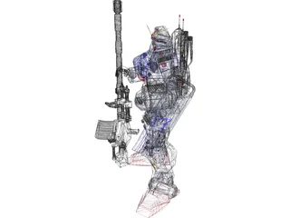 Gundam Ground Type 3D Model preview
