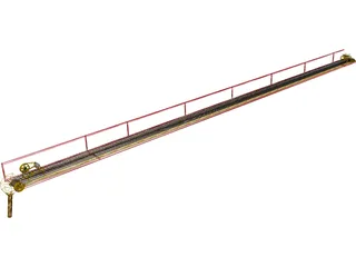 Grain Conveyor Belt 3D Model preview