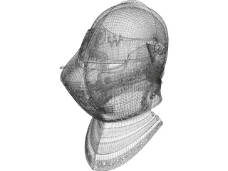 Armet Helmet 3D Model preview