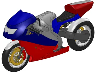 Honda CBR600RR Sport Bike 3D Model preview