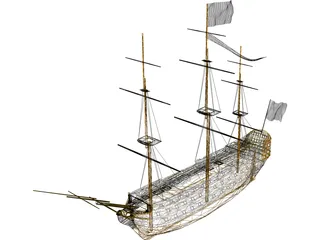 Galleon 3D Model preview
