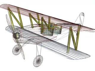 Mickys Doppeldecker Airplane 3D Model preview
