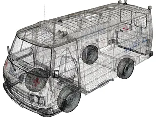 Ambulance Peugeot 3D Model preview