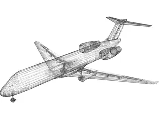 Boeing 717 3D Model preview