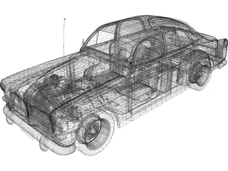 Volvo Amazon (1968) 3D Model preview
