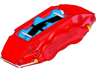 Brake Caliper CP7040 AP Racing 3D Model preview