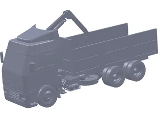 Volvo Truck 6X4 Crane 3D Model preview