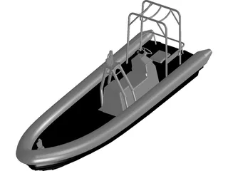 Offshore Rescue RIB 3D Model preview