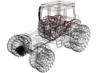 Volvo Valmet 2105 Tractor 3D Model preview