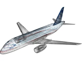 Sukhoi SuperJet 100 3D Model preview