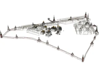 Moscow Kremlin City Center 3D Model preview