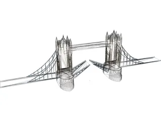 Tower Bridge London 3D Model preview