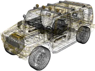 Hummer H2 Custom 3D Model preview