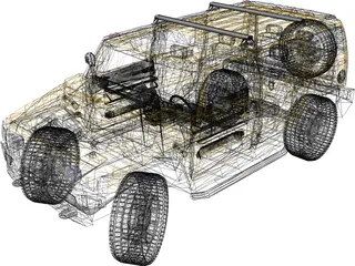 Hummer H2 3D Model preview