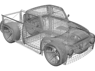 Ford F-100 3D Model preview