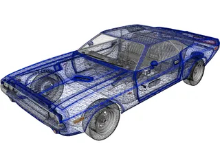 Dodge Challenger R/T (1970) 3D Model preview