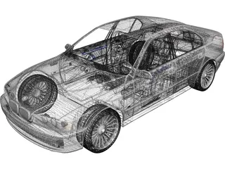 BMW M5 (2002) 3D Model preview