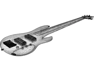 Guitar Electric Bass 3D Model preview