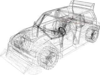 MG Metro 6R4 Group B 3D Model preview