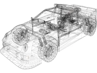 Ford RS200 Group B 3D Model preview