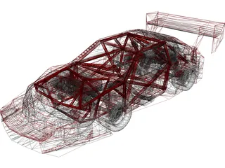 Lada Samara Pikes Peak 3D Model preview