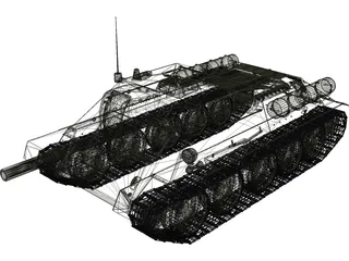 SU-122 3D Model preview