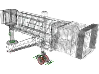 Airport Passenger Loading Bridge 3D Model preview