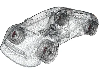 Intruder Concept Sports Car 3D Model preview