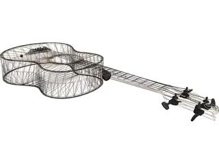 Ukulele Guitar 3D Model preview
