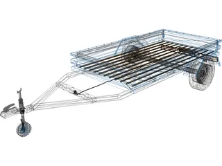 Trailer 1x-Axis 3D Model preview