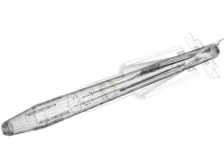 MBDA MICA Missile 3D Model preview
