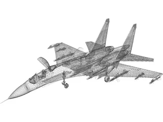 Sukhoi Su-27 Flanker 3D Model preview
