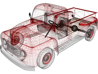 Ford F-1 Pickup (1950) 3D Model preview