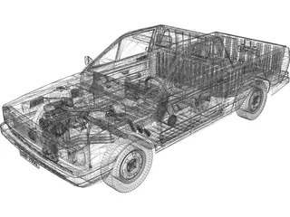Volkswagen Saveiro 3D Model preview
