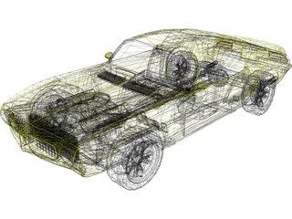Pontiac Firebird (1970) 3D Model preview