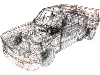 BMW E9 CSL Schnitzer 3D Model preview
