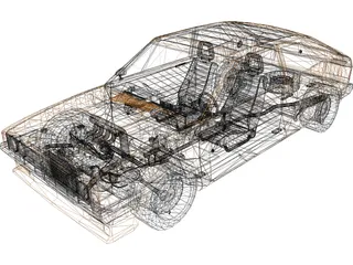 Volkswagen Scirocco GTi 3D Model preview