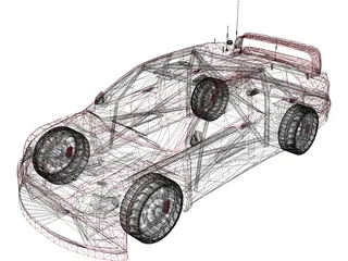 Mitsubishi Lancer WRC 3D Model preview