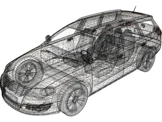 Volkswagen Passat Variant (2006) 3D Model preview