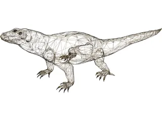 Komodo Dragon 3D Model preview