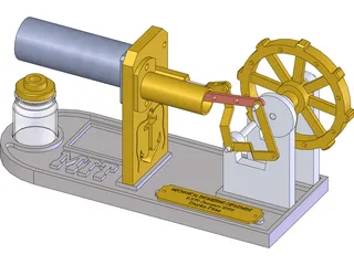 Stirling Engine 3D Model preview