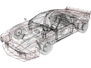DeTomaso Pantera (1973) 3D Model preview