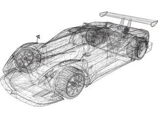 Pagani Zonda R Club Sport (2009) 3D Model preview